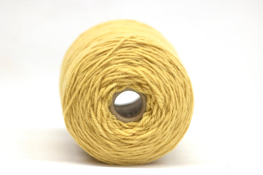 Banana Yellow 100% rug wool on cone for tufting