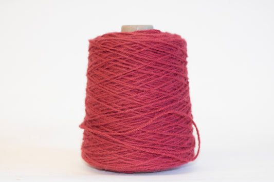 Cranberry Red 100% rug wool on cone for tufting