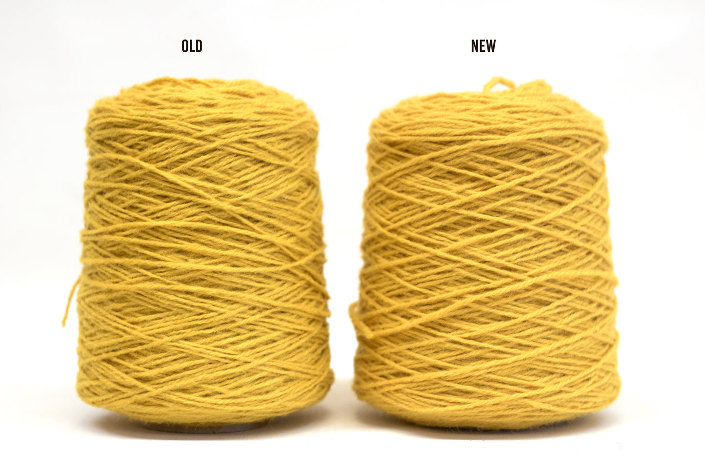 Mustard 100% rug wool on cone for tufting