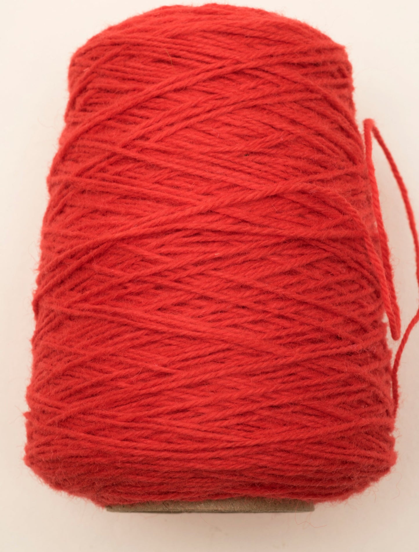 Bright Red  100%  rug wool on cone for tufting