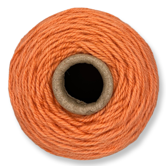 Peach 100% rug wool on cone for tufting