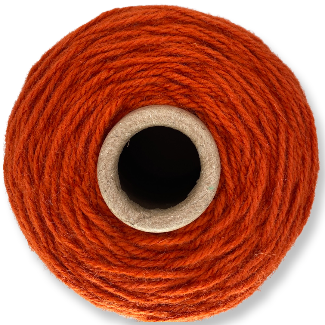 Fall Orange 100% rug wool on cone for tufting – Rug Makers Yarn