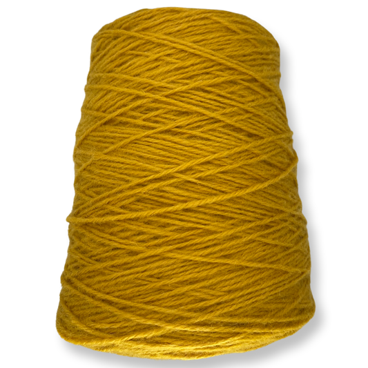 Mustard 100% rug wool on cone for tufting