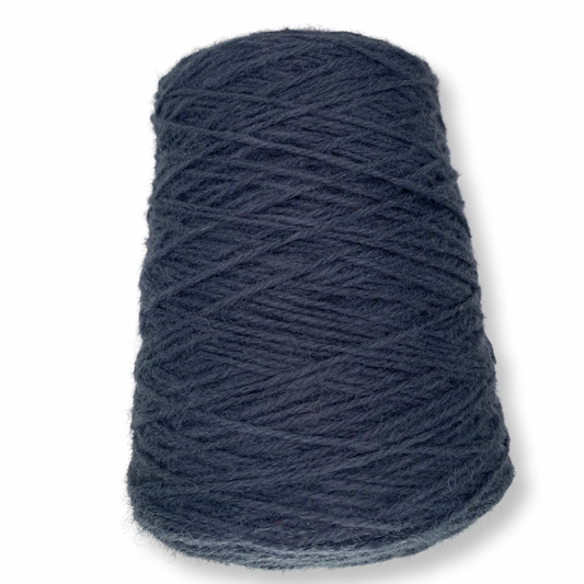 Paynes Gray Black 100% rug wool on cone for tufting