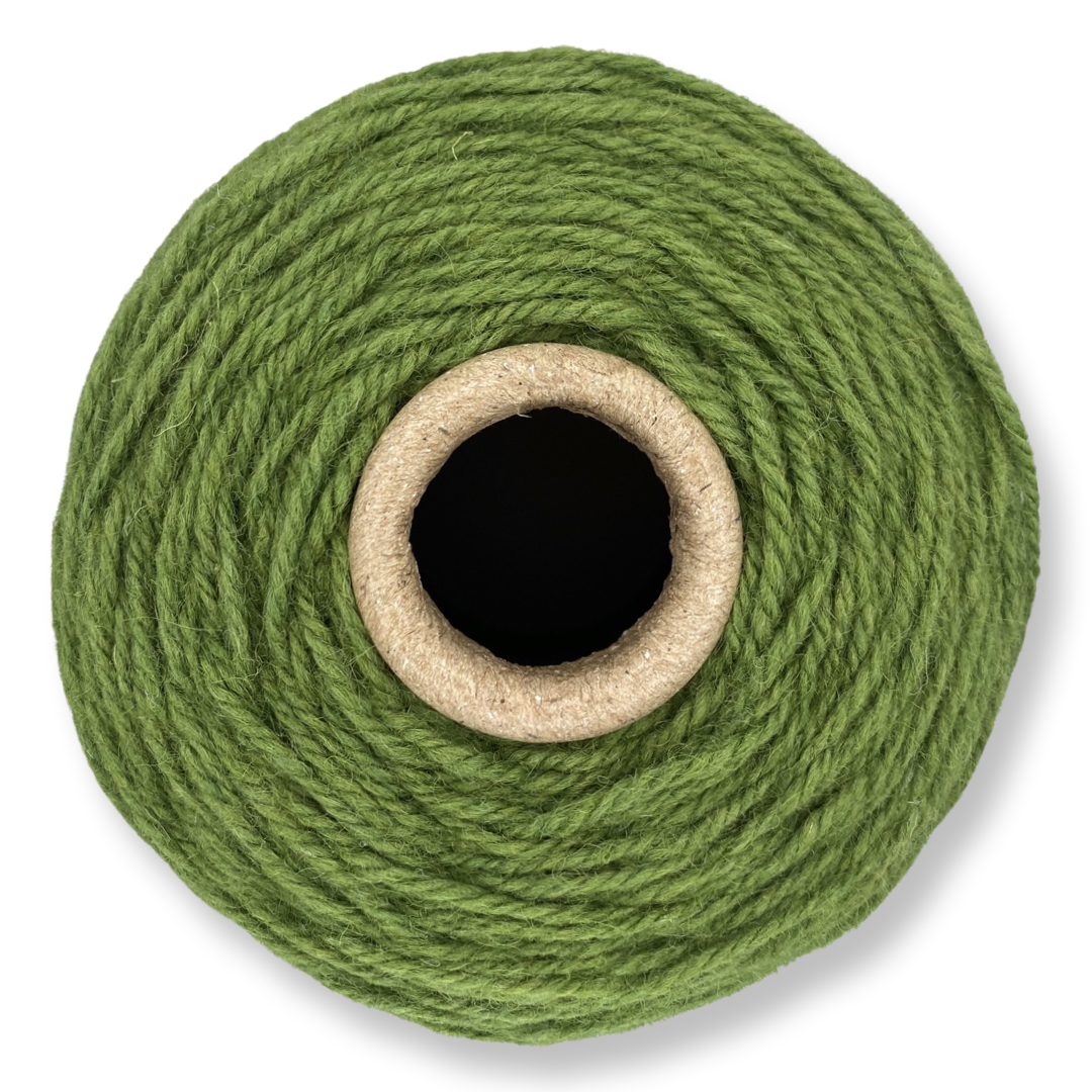 Olive Green 100% rug wool on cone for tufting