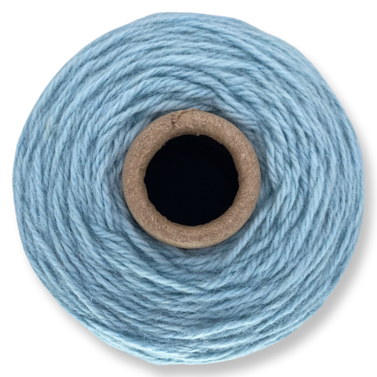 Light Blue 100% rug wool on cone for tufting