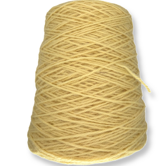 Banana Yellow 100% rug wool on cone for tufting