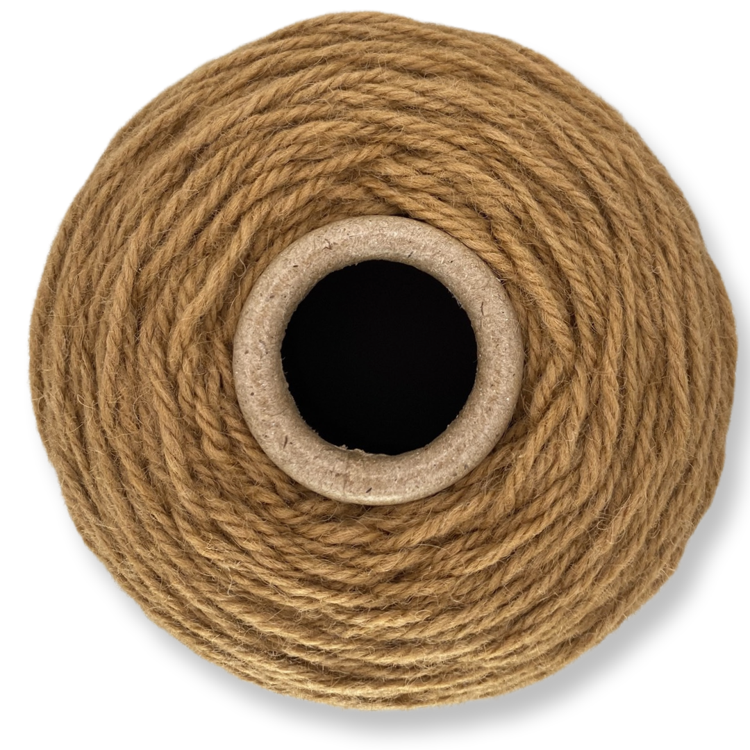 Rug Tufting Yarn, 1/2lb Cone, 100% Wool Yarn for Rug Making, Brown