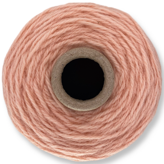 Light Pink 100% rug wool on cone for tufting