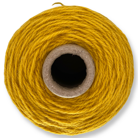 Mustard 100% rug wool on cone for tufting