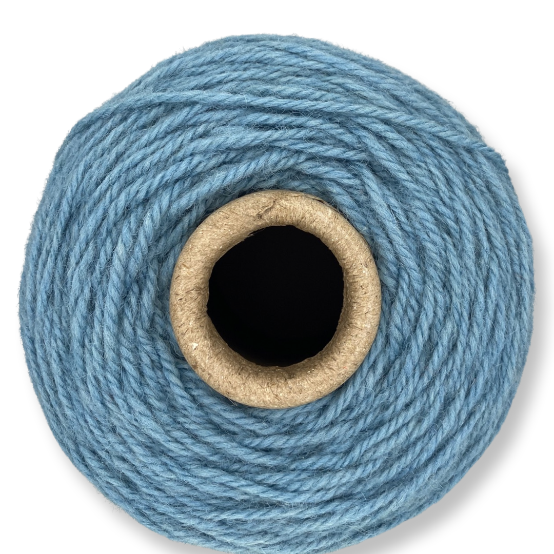 Country Blue 100% rug wool on cone for tufting