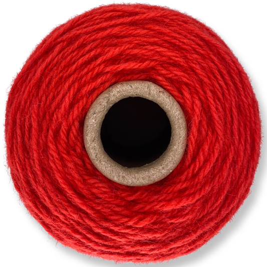 Bright Red  100%  rug wool on cone for tufting