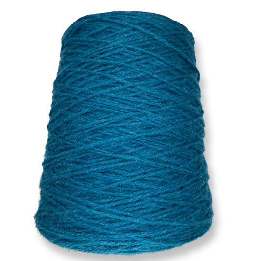 Deep Aqua 100% rug wool on cone for tufting