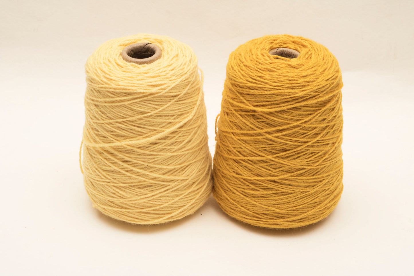 Mustard 100% rug wool on cone for tufting