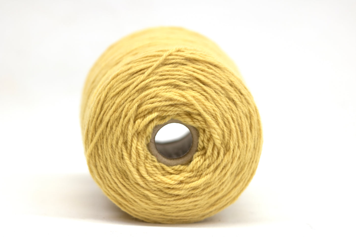 Banana Yellow 100% rug wool on cone for tufting