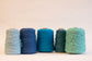 Ribbon Blue 100% rug wool on cone for tufting
