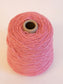 Bubble Gum Pink 100% rug wool on cone for tufting