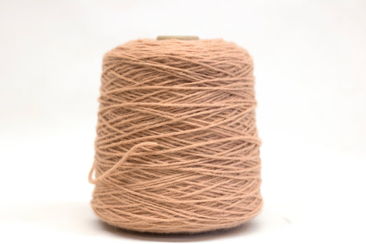 muted pink  100% rug wool on cone for tufting