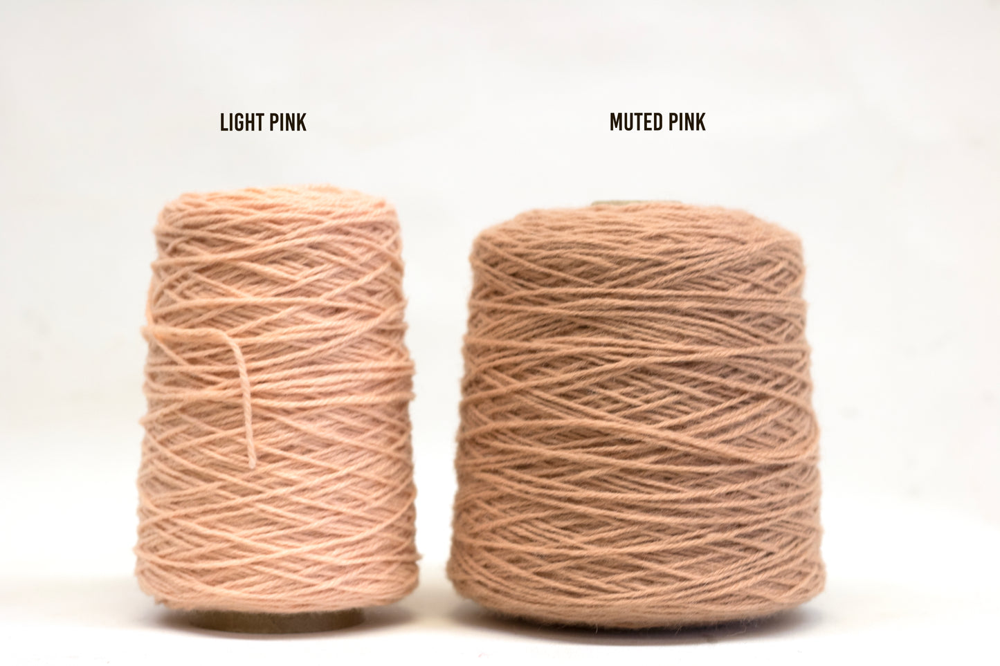 muted pink  100% rug wool on cone for tufting