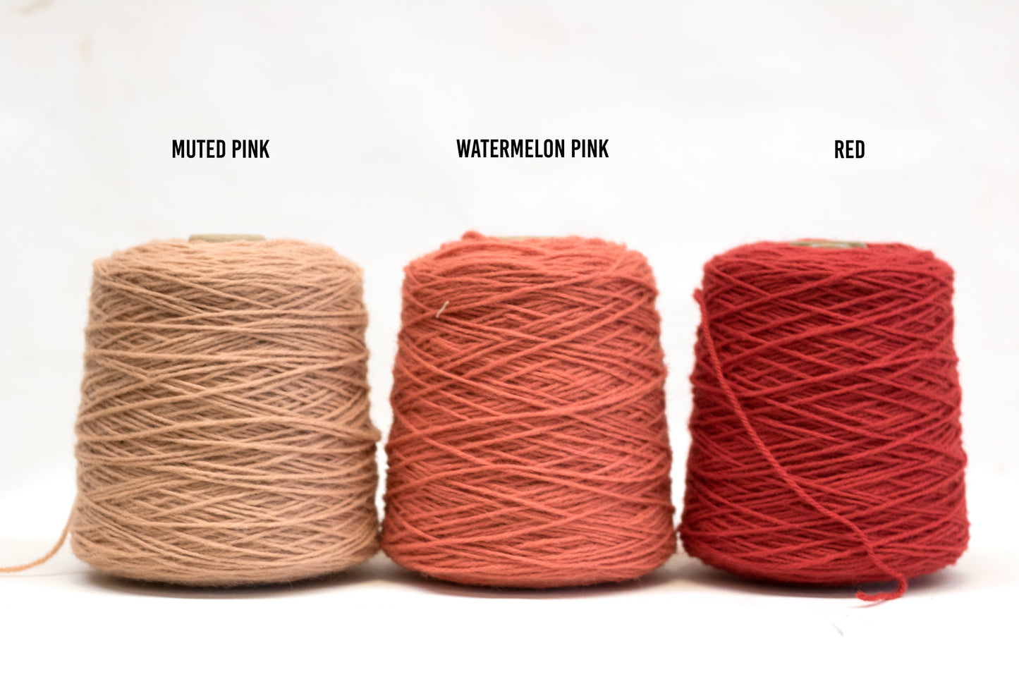 muted pink  100% rug wool on cone for tufting