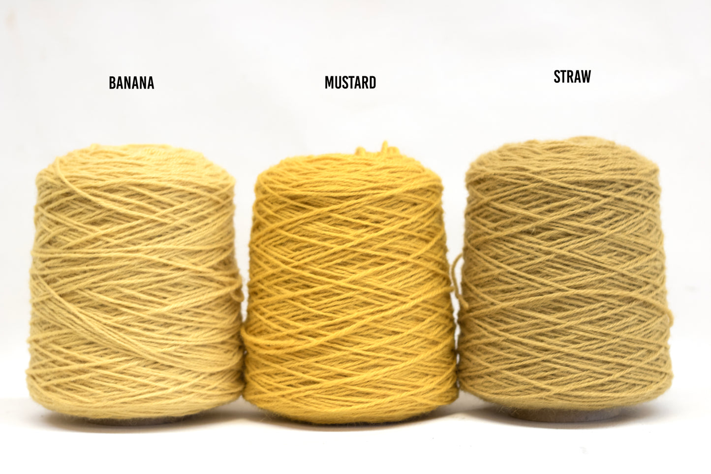 Straw  100% rug wool on cone for tufting