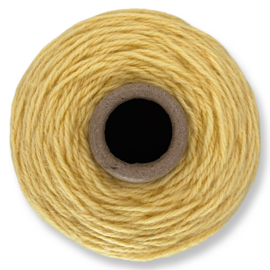 Banana Yellow 100% rug wool on cone for tufting