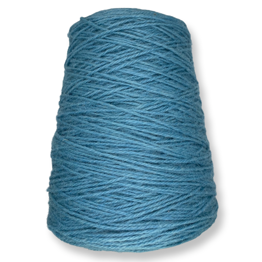 Country Blue 100% rug wool on cone for tufting