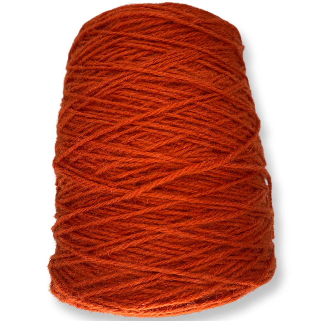 Fall Orange 100% rug wool on cone for tufting