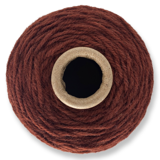 Maroon Brown 100% rug wool on cone for tufting