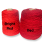 Red 100% rug wool on cone for tufting
